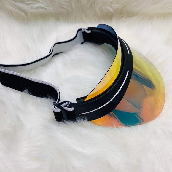 Futuristic sunvisor Mirror red silver orange - Picture 2 of 4